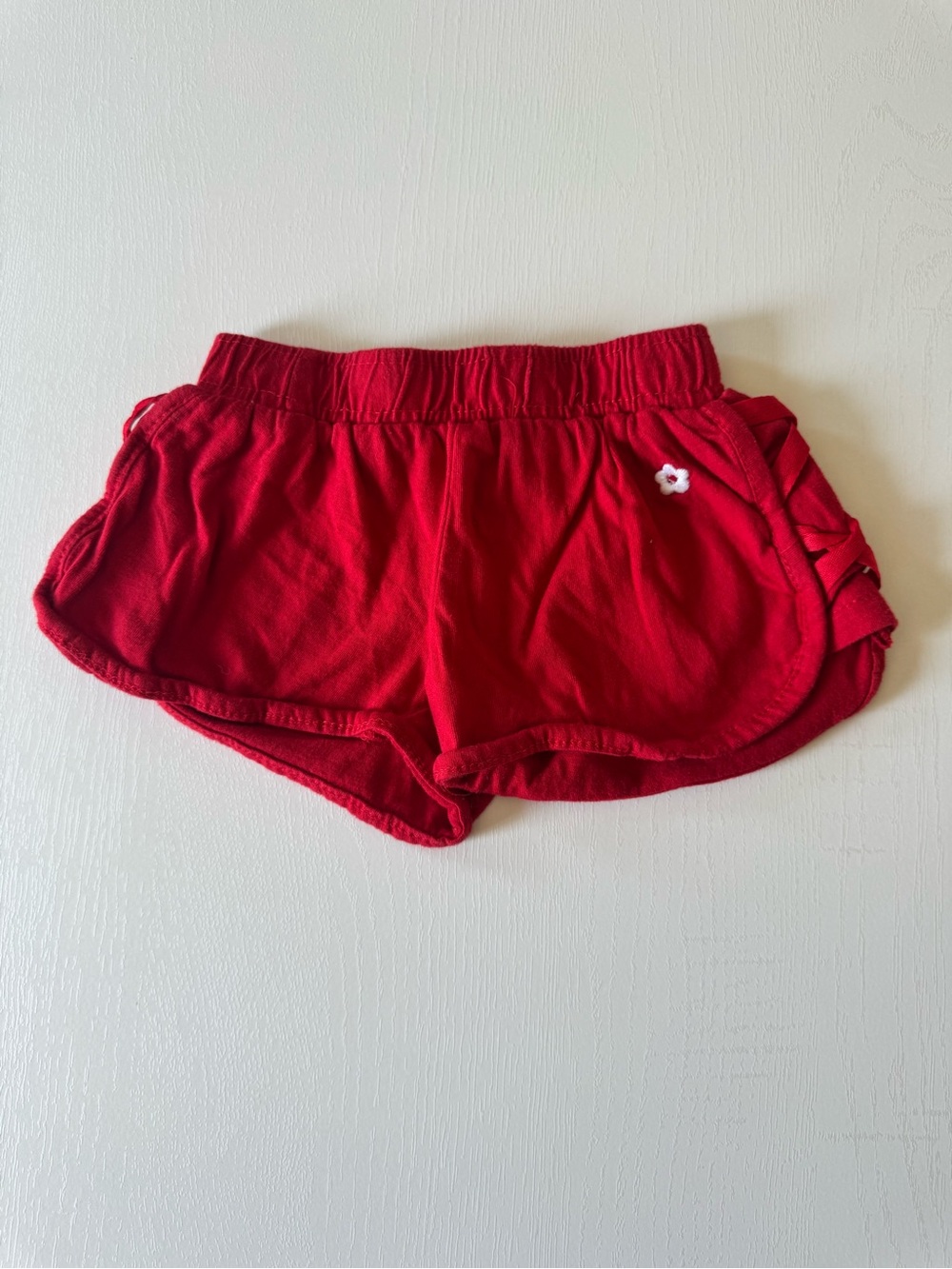 Limited Too Red Girls' Knit Shorts with Elastic Waist